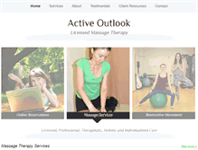 Tablet Screenshot of activeoutlookmassage.com